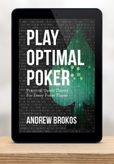 Play Optimal Poker e-book display sitting on a shelf